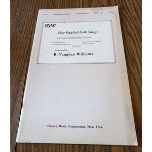 Five English Folk Songs R. Vaughan Williams Unaccompanied Chorus Sheet Music